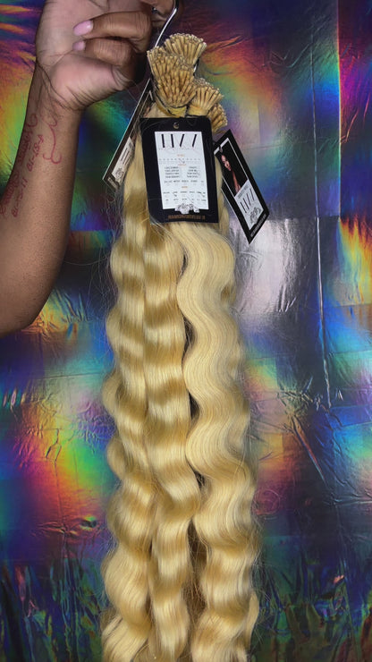Raw Indian Loose Wave Blonde I-Tip Extensions